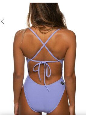 Jolyn Jackson size 34 light purple one piece swum suit